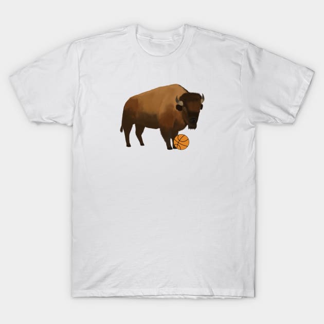 Basketball Bison T-Shirt by College Mascot Designs